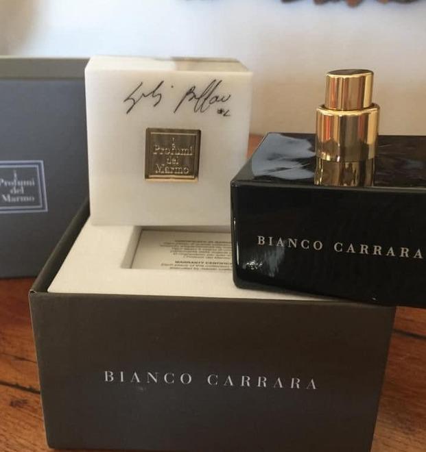 La firma di Gigi Buffon sul profumo del marmo “Bianco Carrara” 