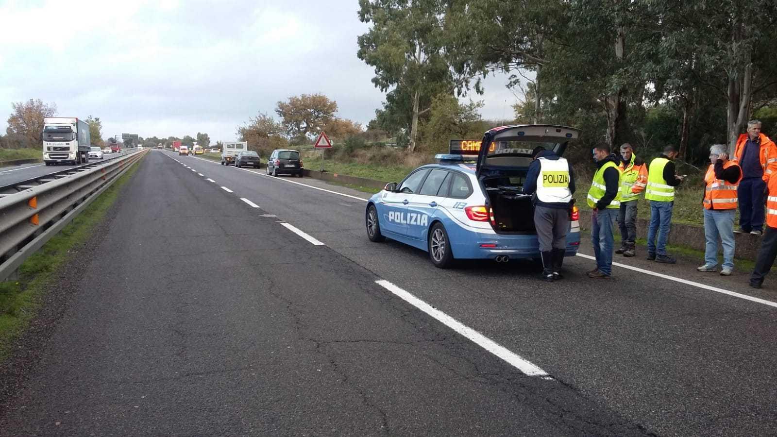 La 131 vicino a Abbasanta è stata temporaneamente chiusa al traffico