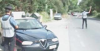 Un posto di blocco dei carabinieri