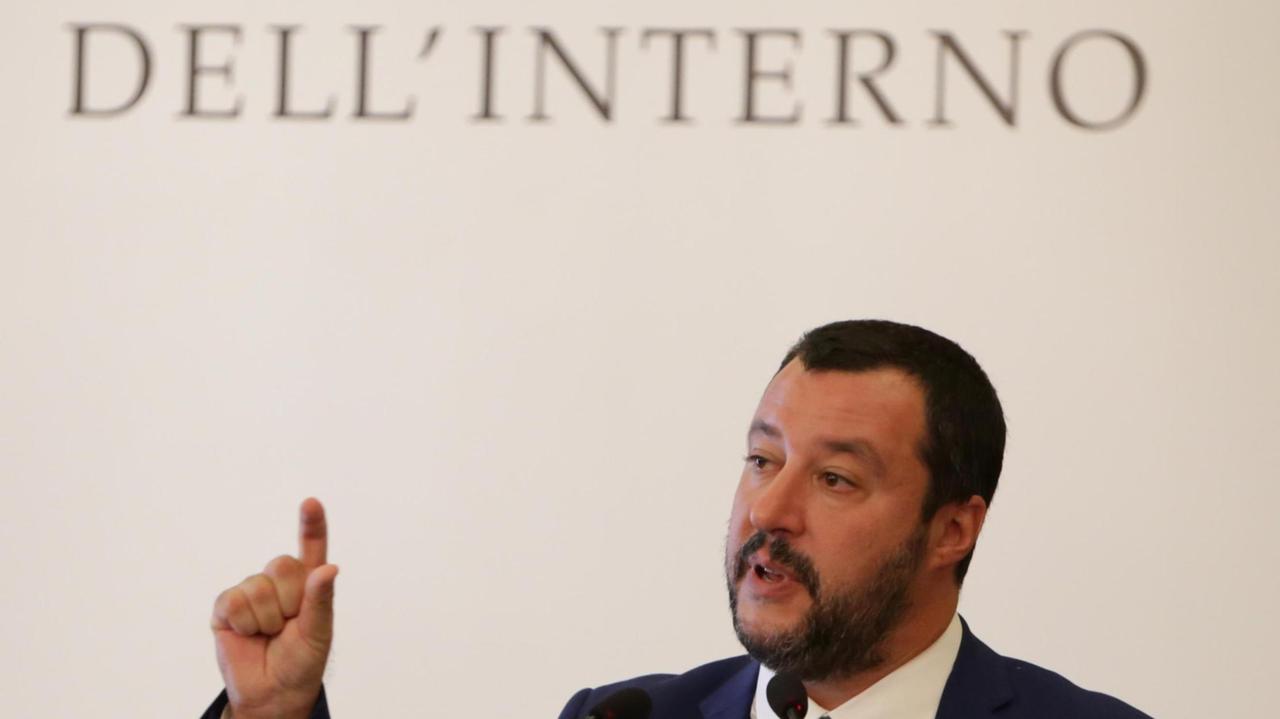 Il ministro dell'Interno Matteo Salvini