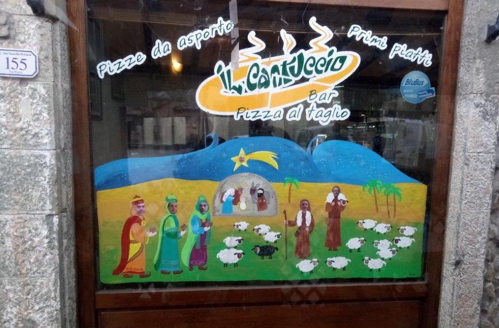 I commercianti nel presepe