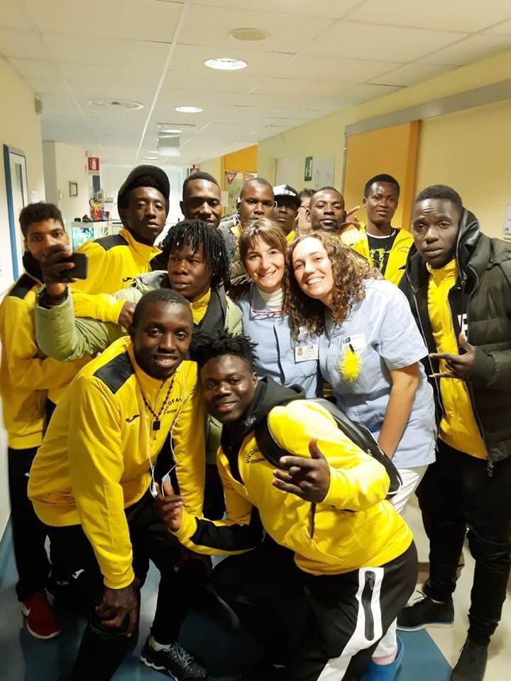 Alcuni giocatori del Vicofaro International Fc in ospedale al San Jacopo