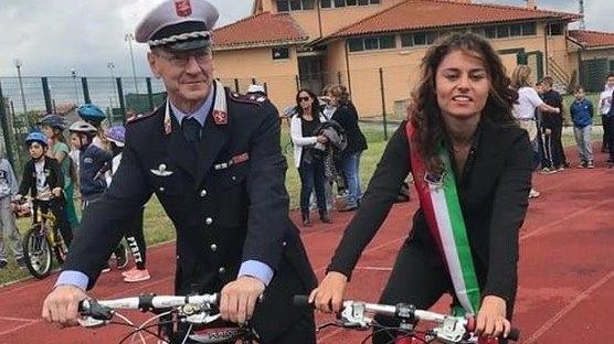 Il comandante Paolo Migliorini e la sindaca Susanna Ceccardi