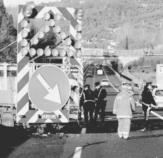 I rilievi di un incidente in autostrada