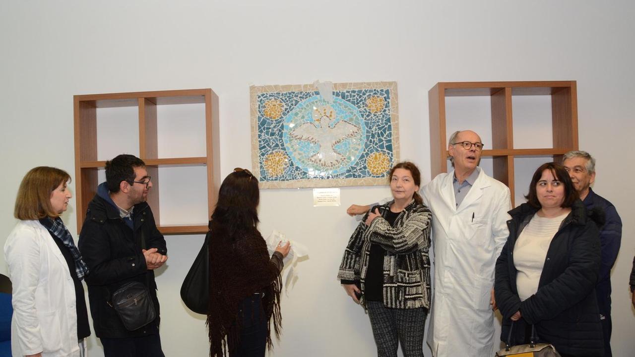 Un mosaico in dono al Giovanni Paolo II