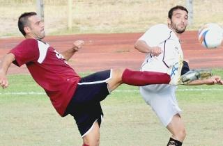 Balestri (con la maglia bianca) in azione