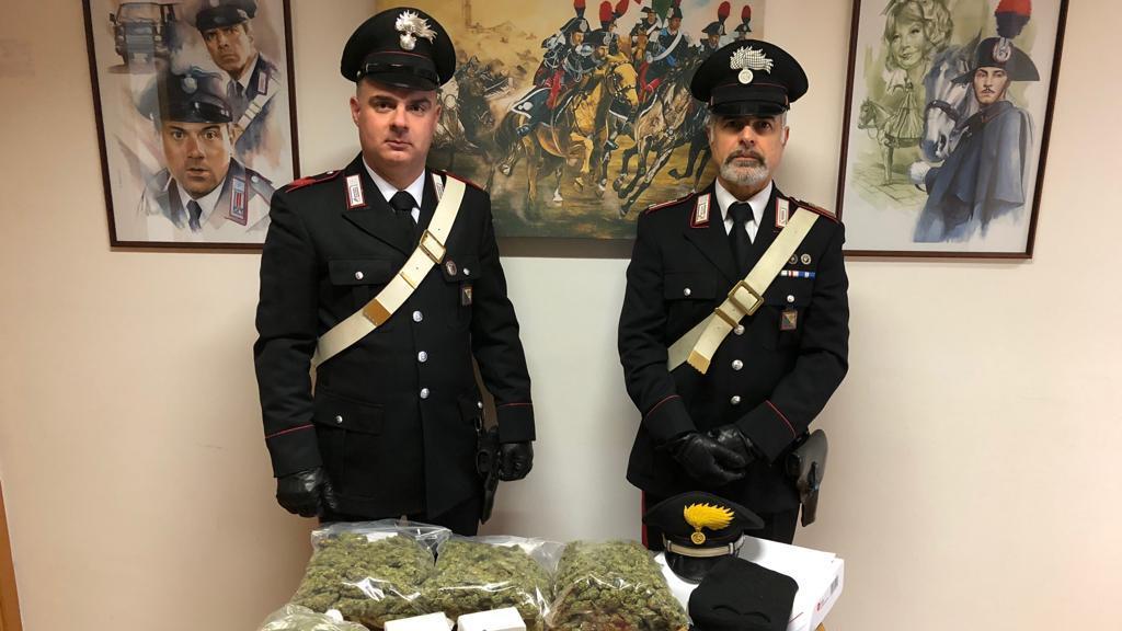 La droga rinvenuta dai carabinieri (foto Mario Rosas)