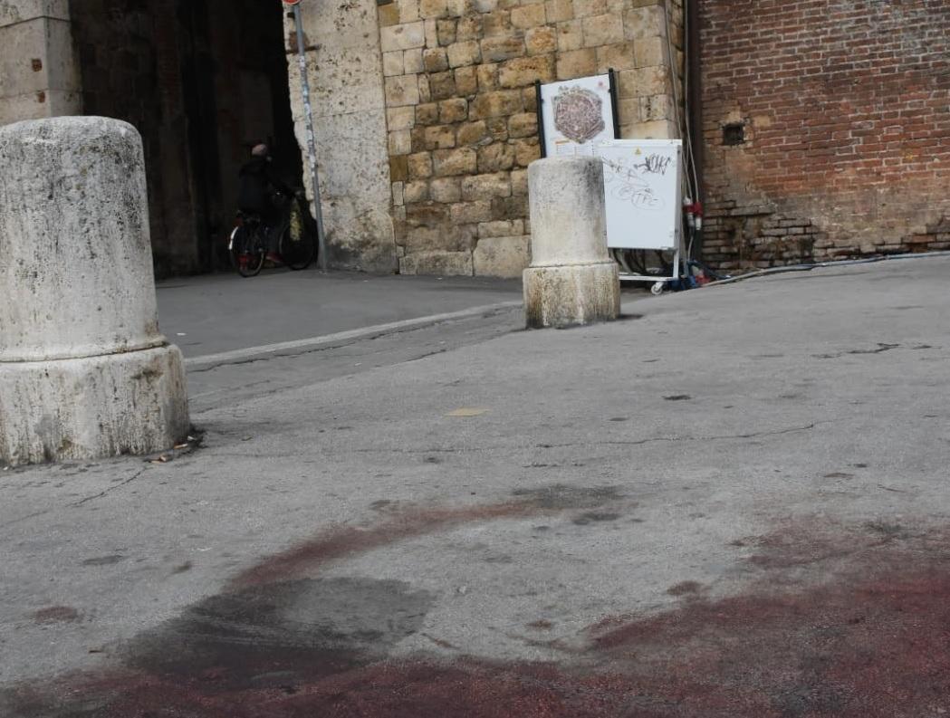 Il punto in cui è avvenuta l'aggressione