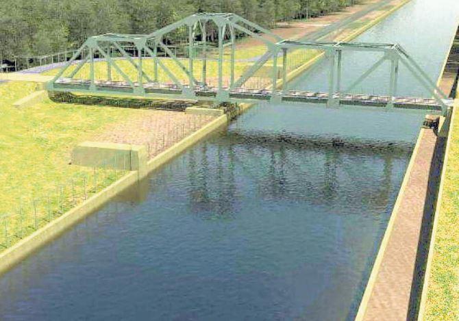 Il ponte girevole in acciaio che sarà realizzato lungo il Canale dei Navicelli 