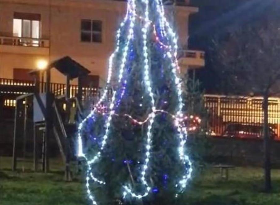 Più addobbi e luci con l’albero di Spazio H nel giardino di Salivoli 
