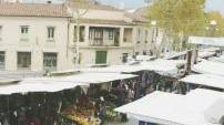 Il mercato straordinario di domenica con i banchi nel viale Piave