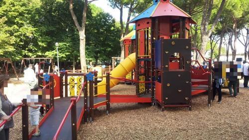 Il parco giochi di via Einaudi a Grosseto
