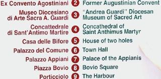 Più insegne all’ingresso del Rivellino da corso Vittorio Emanuele (a destra) e le scritte contestate sui cartelli
