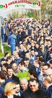 Il corteo di protesta di lunedì mattina