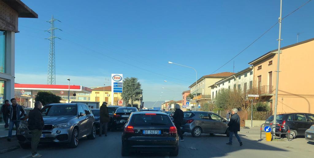 L'incidente stradale in via Galcianese