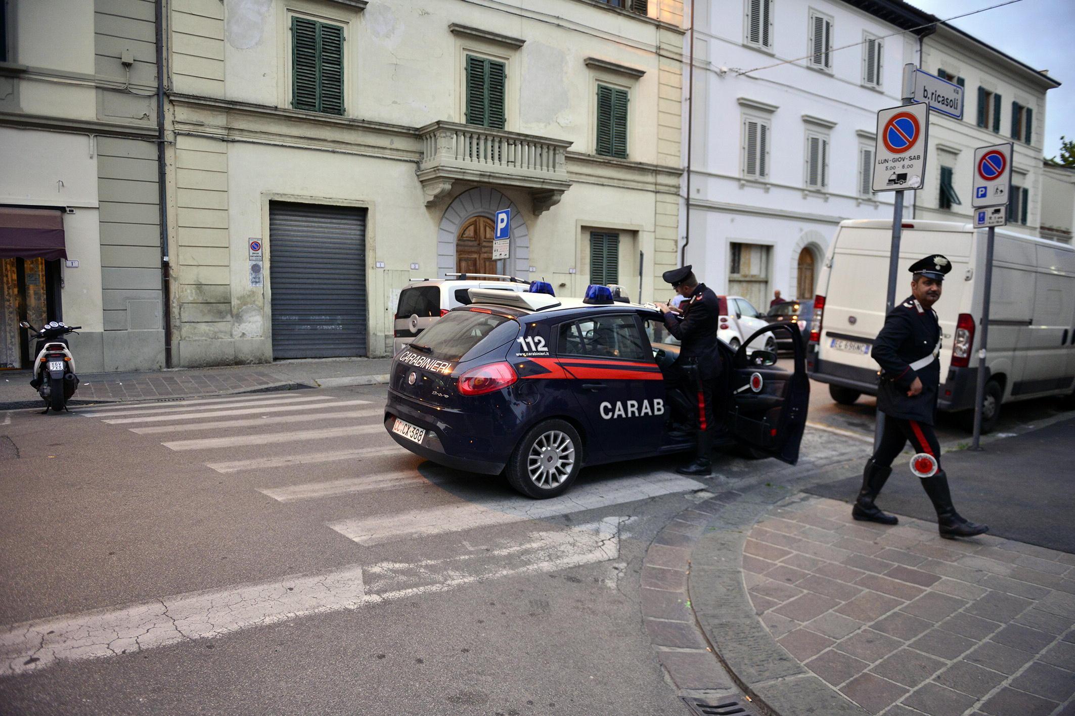 Una pattuglia dei carabinieri 