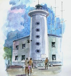 Nel bozzetto il faro e la sua campana