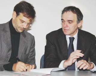 Il presidente Carlo Longo con l’assessore regionale Enrico Rossi