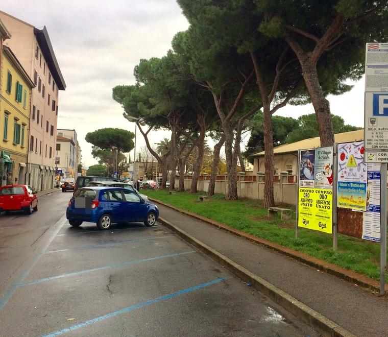 Stalli blu nel centro di Cecina