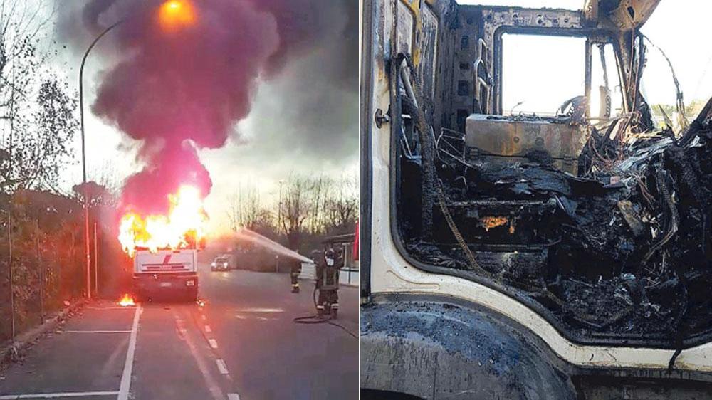 Massa, a fuoco un camion dell'Asmiu