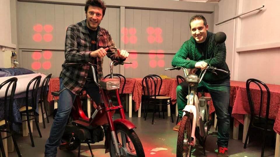 Davide Sbrana e Matteo Mellini in sella ai loro ciclomotori