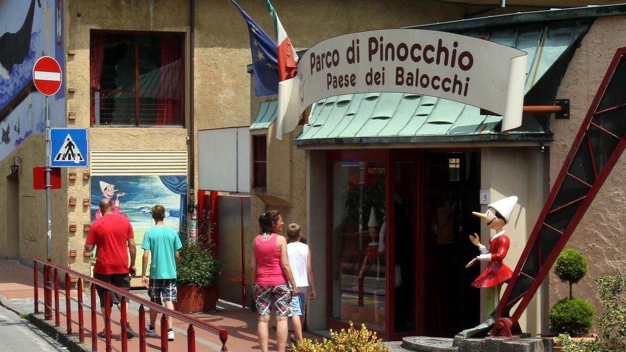 L'attuale ingresso del Parco Pinocchio a Collodi