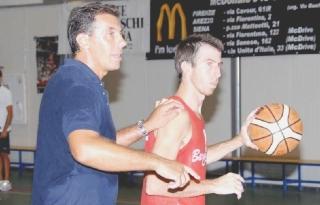 Il coach Marco Mori con Marco Corsini