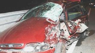 La Fiat Marea dell’ingegnere distrutta nell’incidente (vip)