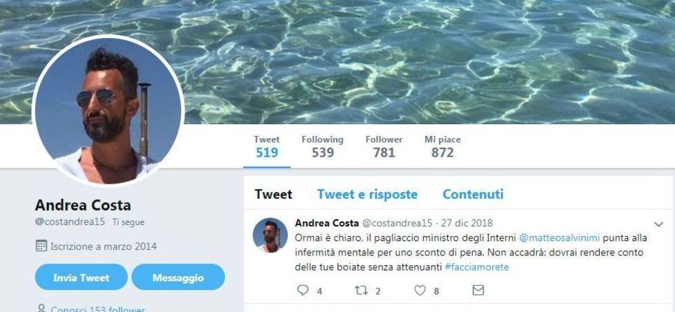 Insulti a Salvini e Di Maio Bufera sul sindaco Costa 