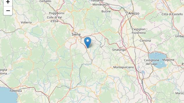 Lieve scossa di terremoto nel Senese