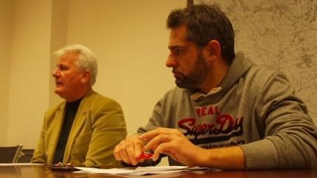 Il primo cittadino Rinaldo Vanni e il vicesindaco Luca Buccellato in conferenza stampa