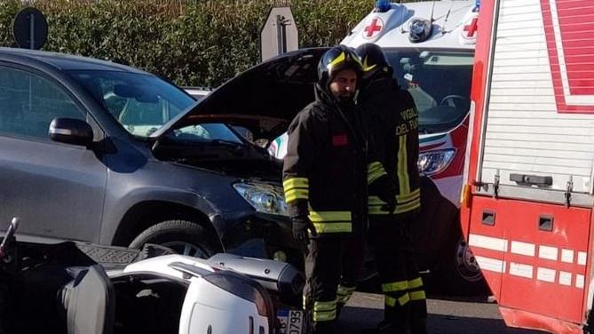Schianto auto-scooter 50enne in ospedale