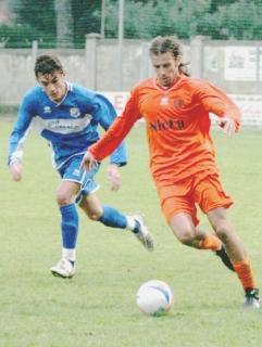 Giannini in azione nel match con il Borgo