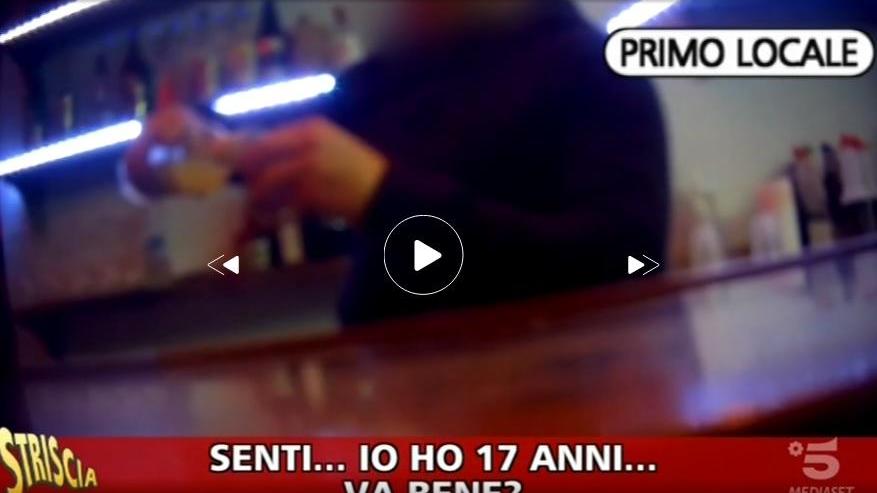 Un fotogramma del servizio di "Striscia la notizia"