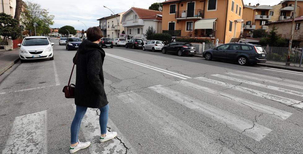Viale Petrarca all'altezza di via di Barzino (Foto Agenzia Carlo Sestini)