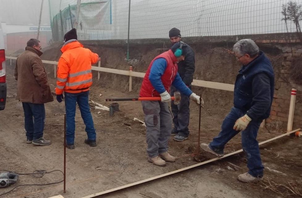 Palasport, visita al cantiere