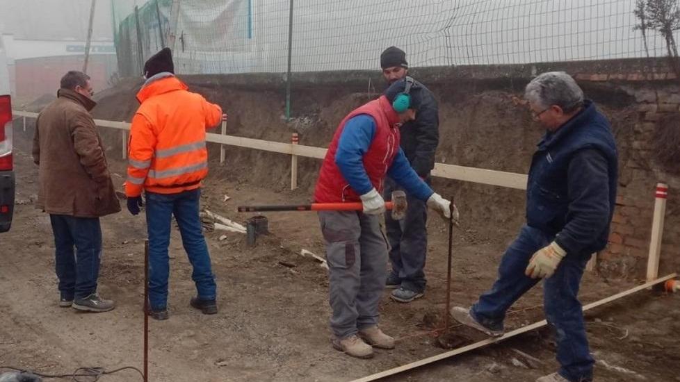 Palasport, visita al cantiere