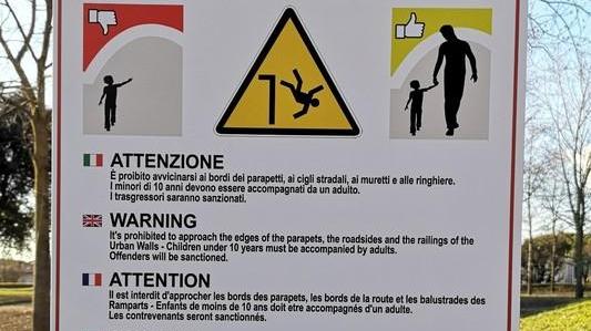 Centoventi cartelli sulle Mura per evitare nuove cadute