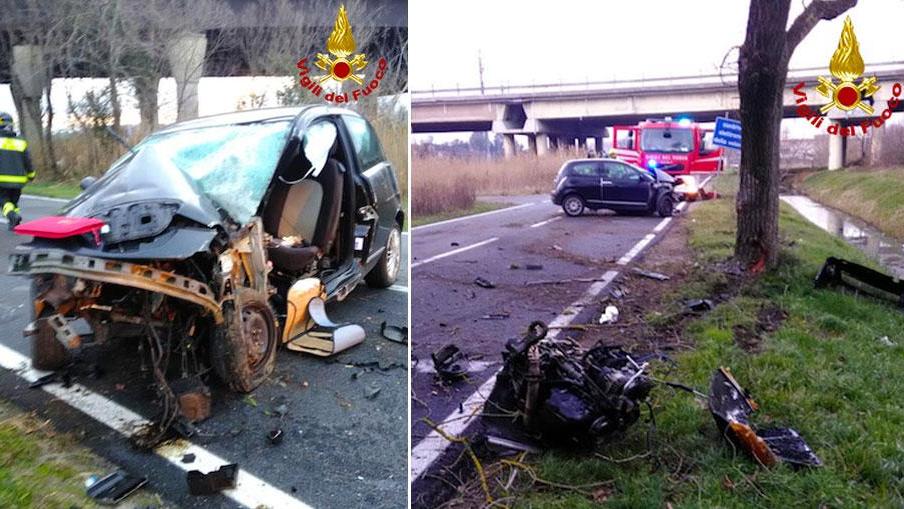 Auto contro un albero: ferita una ragazza