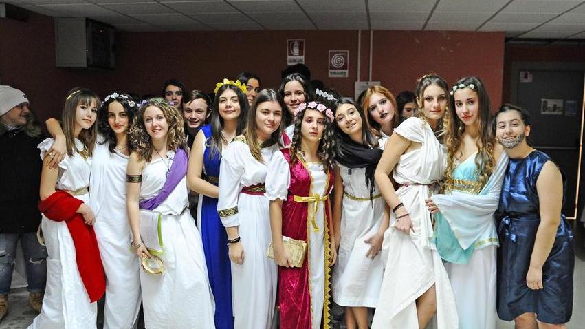 Alcuni degli studenti del Fermi per La notte del classico