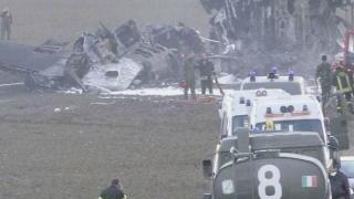 Un’immagine del C-130 precipitato a Coltano il 23 novembre scorso