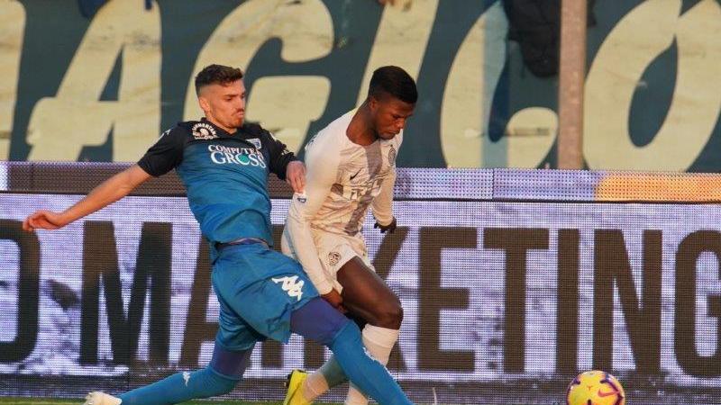 Joel Untersee in azione contro l'Inter (foto agenzia Carlo Sestini)