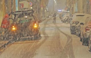 Alcune immagini della nevicata a Pontedera