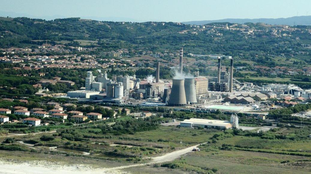 Una veduta dello stabilimento Solvay