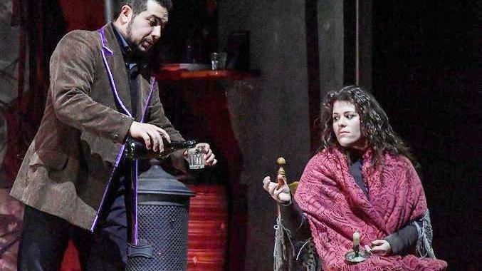 Un momento delle prove de La Bohème al Teatro Goldoni