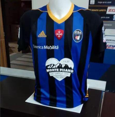 Le magliette della partita all’asta per il Monte Pisano E parte il “Walk About”