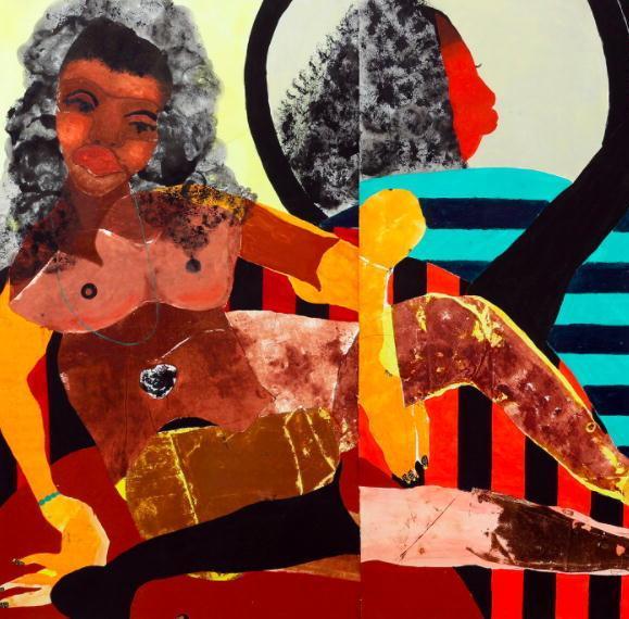  L'opera di Tschabalala Self, ‘Pieces of Me’, 2015. Friedman Collection. Photograph by Thomas Nelford