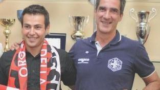 Il coach Gianlorenzo Blengini col direttore generale biancorosso Alessandro Pagliai