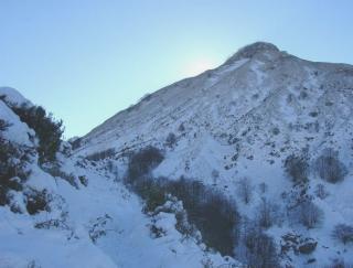 Il Monte Prana coperto di neve
