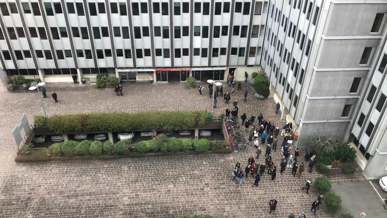 L'evacuazione dell'edificio
